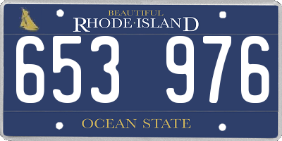 RI license plate 653976