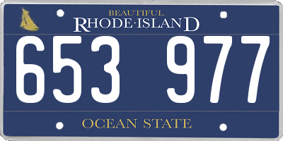 RI license plate 653977
