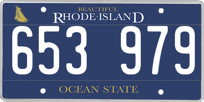 RI license plate 653979