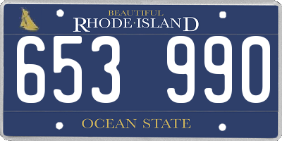 RI license plate 653990