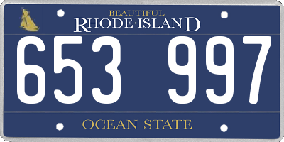 RI license plate 653997
