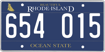 RI license plate 654015