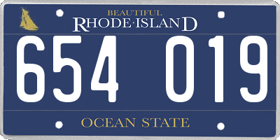 RI license plate 654019