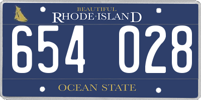 RI license plate 654028