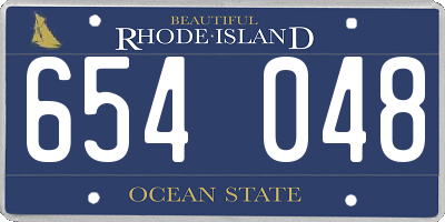 RI license plate 654048