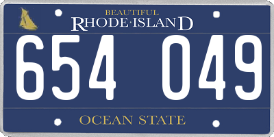 RI license plate 654049