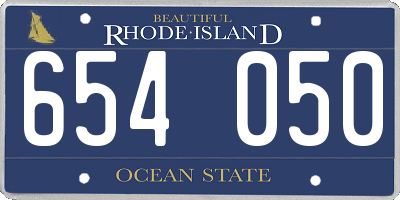 RI license plate 654050
