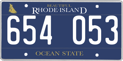RI license plate 654053