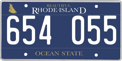 RI license plate 654055