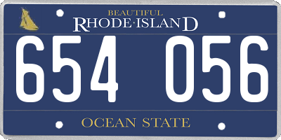 RI license plate 654056