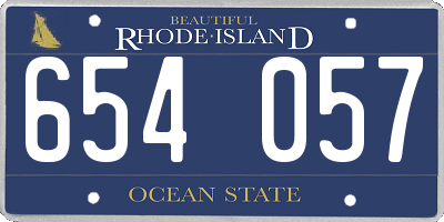 RI license plate 654057