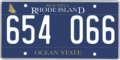 RI license plate 654066
