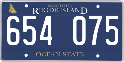 RI license plate 654075