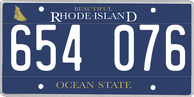 RI license plate 654076