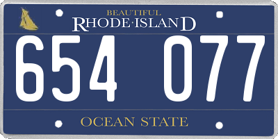 RI license plate 654077