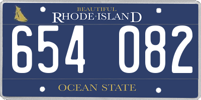 RI license plate 654082