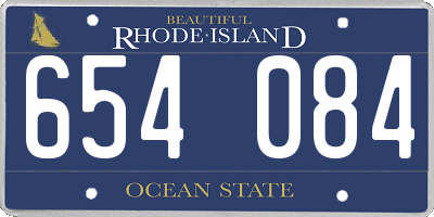 RI license plate 654084
