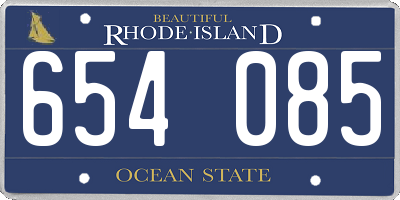 RI license plate 654085