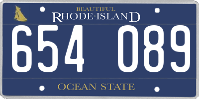RI license plate 654089
