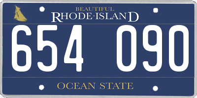 RI license plate 654090
