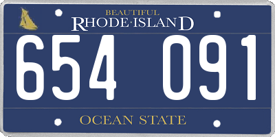 RI license plate 654091