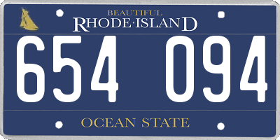 RI license plate 654094