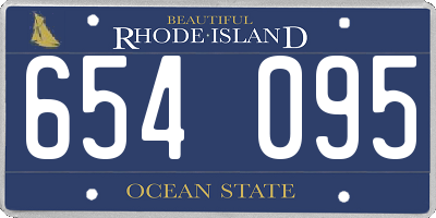 RI license plate 654095