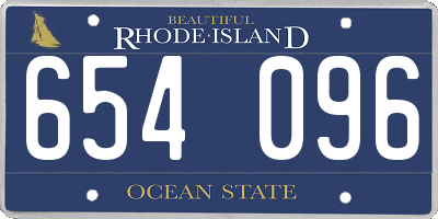 RI license plate 654096
