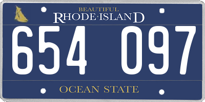 RI license plate 654097