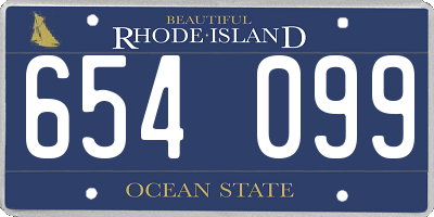 RI license plate 654099