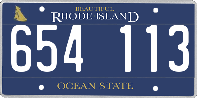 RI license plate 654113
