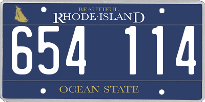 RI license plate 654114