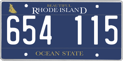 RI license plate 654115