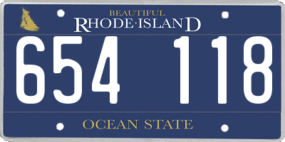 RI license plate 654118