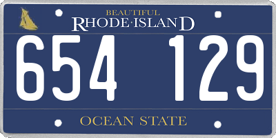 RI license plate 654129