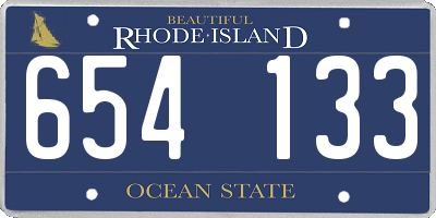 RI license plate 654133