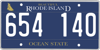 RI license plate 654140