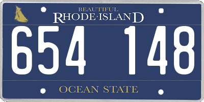 RI license plate 654148