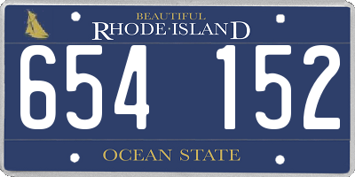 RI license plate 654152