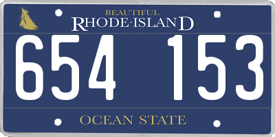 RI license plate 654153