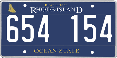RI license plate 654154