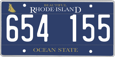 RI license plate 654155