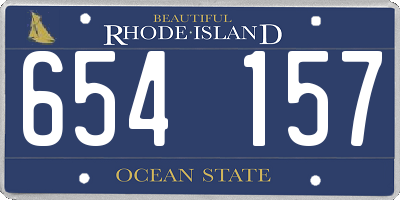 RI license plate 654157