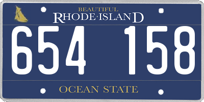 RI license plate 654158