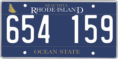 RI license plate 654159