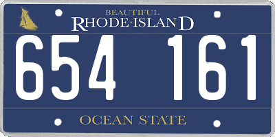 RI license plate 654161