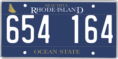 RI license plate 654164