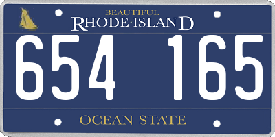 RI license plate 654165