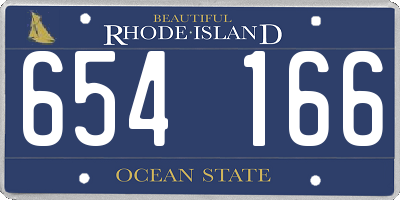 RI license plate 654166