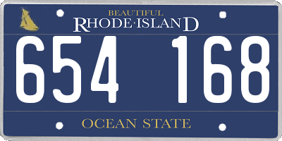 RI license plate 654168